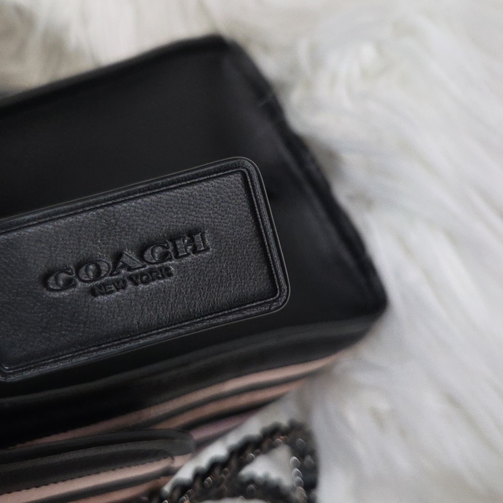 🌈🔹️COACH🔹️ Parker Ombrè Quilted Striped Multicolor Women's Bag + Wallet Set - Picture 9 of 17